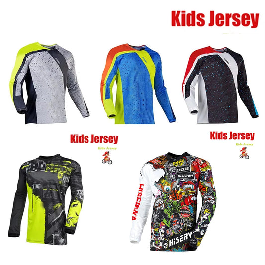 Kids downhill mountain biking jersey