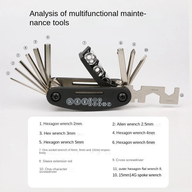 16 in 1 Mountain Bike Portable multi tool