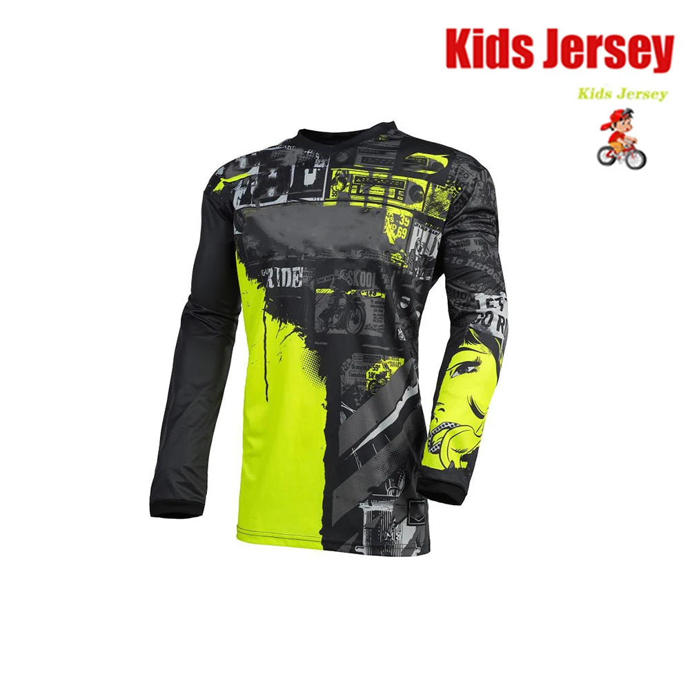 Kids downhill mountain biking jersey