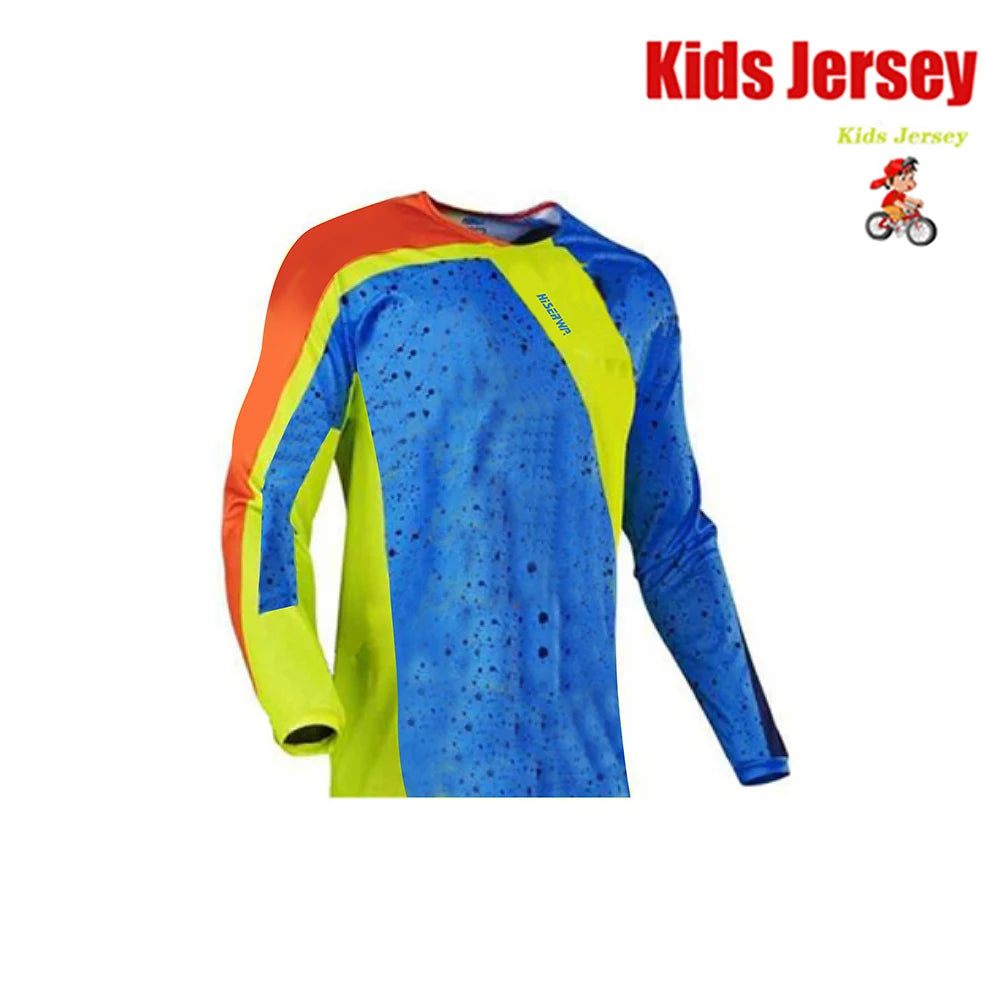 Kids downhill mountain biking jersey